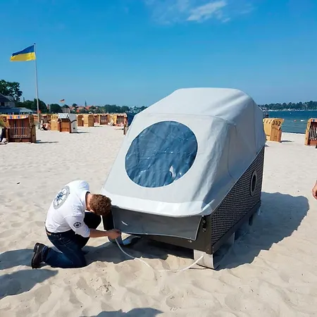 Schlafstrandkorb Süd Höhe Wellenbad - A72364 Luxuszelt Eckernförde